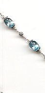 14K blue topaz,amethyst or sapphire bracelet