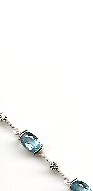 14K blue topaz,amethyst or sapphire bracelet