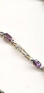 14K blue topaz,amethyst or sapphire bracelet