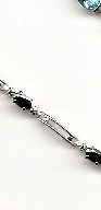 14K blue topaz,amethyst or sapphire bracelet