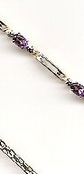 14K blue topaz,amethyst or sapphire bracelet