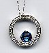 London Blue Topaz and Diamond Pendant