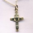 14kt. Claddagh Cross with Chain