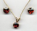 14K Garnet Set