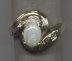 Opal with Diamonds Ring